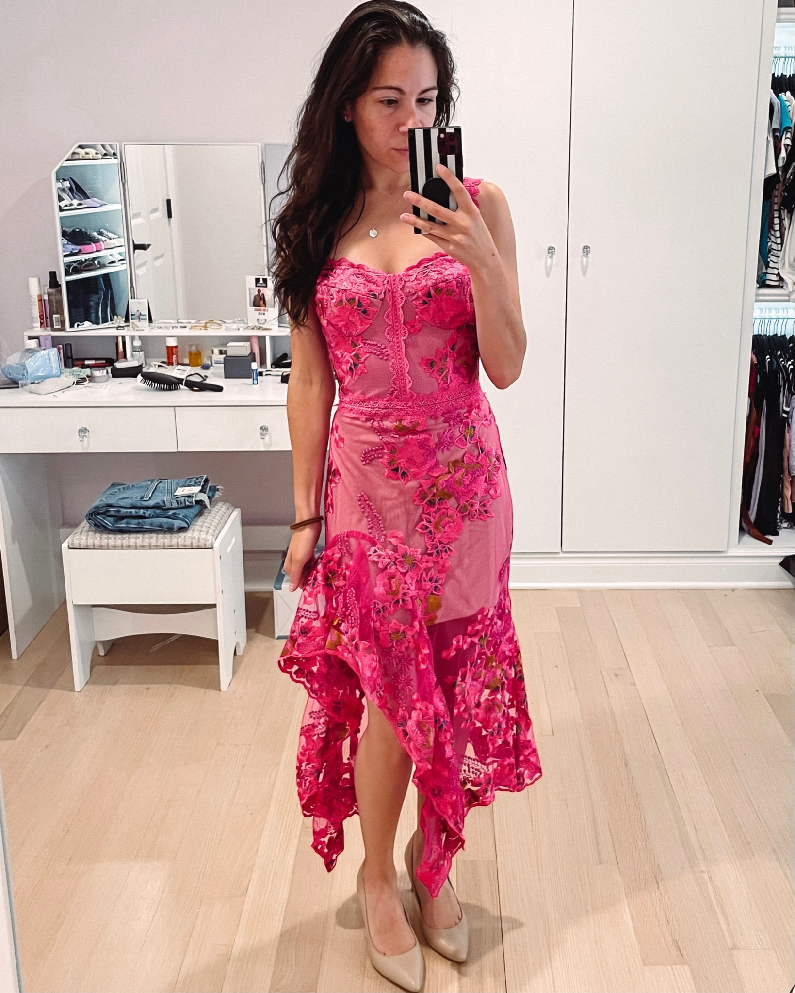 Can’t wait to wear this dream of a dress when we travel to Paris. Beautiful embroidery throughout and ruffles on the skirt, perfect TTS fir, it also comes in white for any future brides.

#LTKtravel #LTKwedding #LTKSeasonal