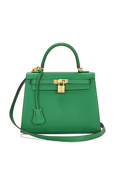 FWRD Renew Hermes Epsom Kelly 25 Sellier Handbag in Cactus from Revolve.com | Revolve Clothing (Global)