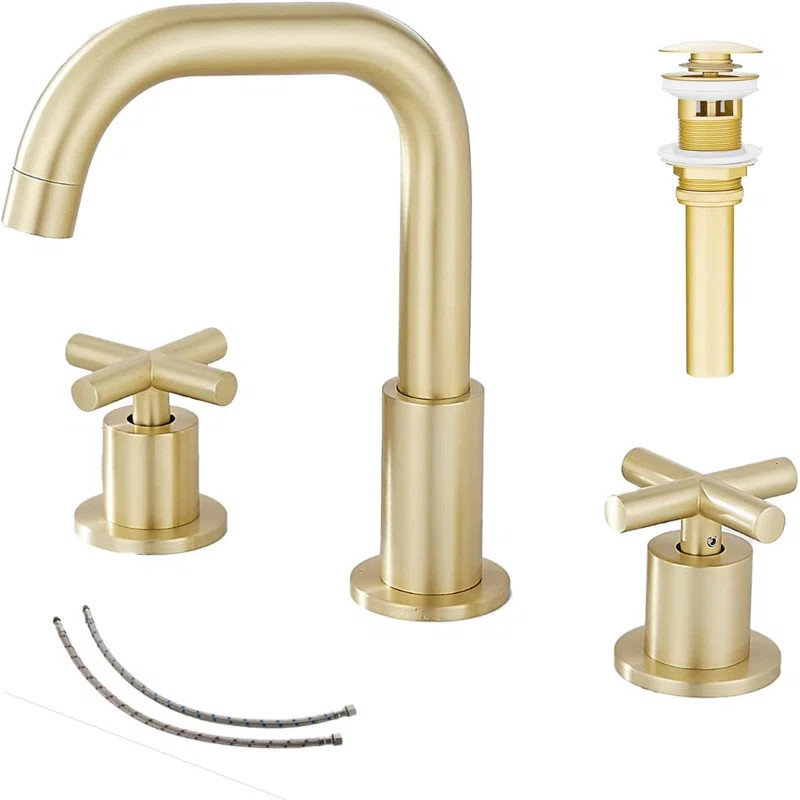 16394-BG Widespread Faucet 2-handle Bathroom Faucet with Drain Assembly | Wayfair North America