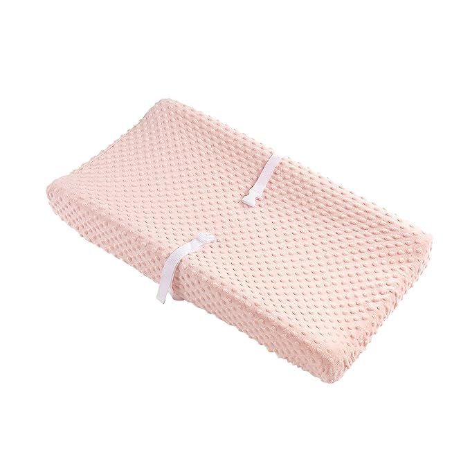 Solid Changing Table Pad Cover Cradle Sheet, Fits 32"/34''x16" Contoured Diaper Changing Pad, Ult... | Amazon (US)