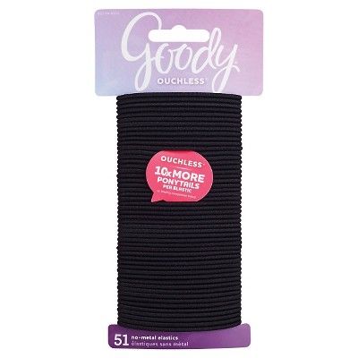 Goody  Ouchless Elastic Hair Ties - Black - 51ct | Target