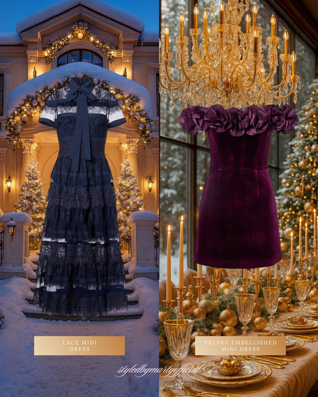 Which Feminine Outfit for Holiday do you choose?part 4🌹
Swipe to complete the looks✨


Holiday party outfit, holiday party dress, elegant Christmas outfit, Christmas outfit Inspo. Cocktail attire, elegant outfit, chic outfit, blue lace midi dress, blue pumps, lace pumps, velvet mini dress, clutch bag, floral printed bag, gold jewels, gold and diamonds, luxury fashion 

#LTKootd #LTKSeasonal #LTKHoliday