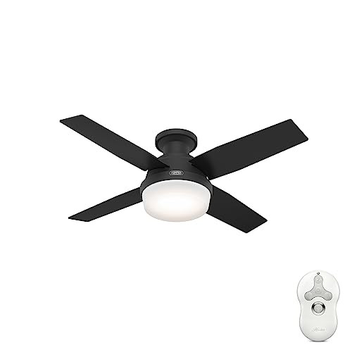Hunter Dempsey, Indoor, Ceiling Fan, Modern, Quiet, 44 inch, Matte Black | Amazon (US)