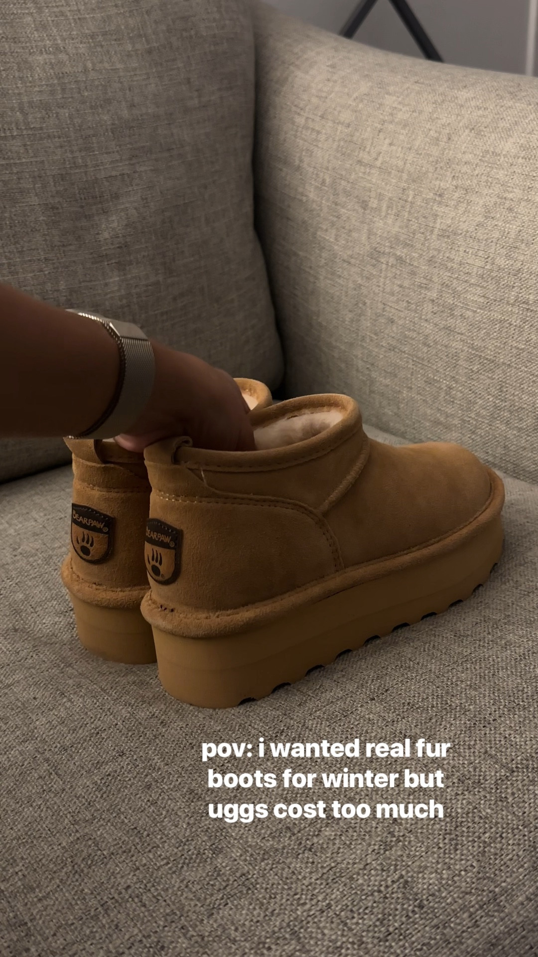 real fur ugg boots dupe 

#LTKstyletip #LTKshoecrush #LTKSeasonal