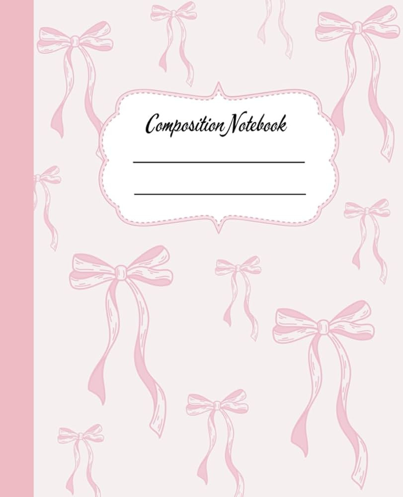 Coquette Composition Notebook: Girly Aesthetic Pink Bow School Supplies Perfect for Students Jour... | Amazon (US)