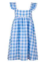 'Jojo' Ruffled Sleeves Gingham Dress | Goodnight Macaroon