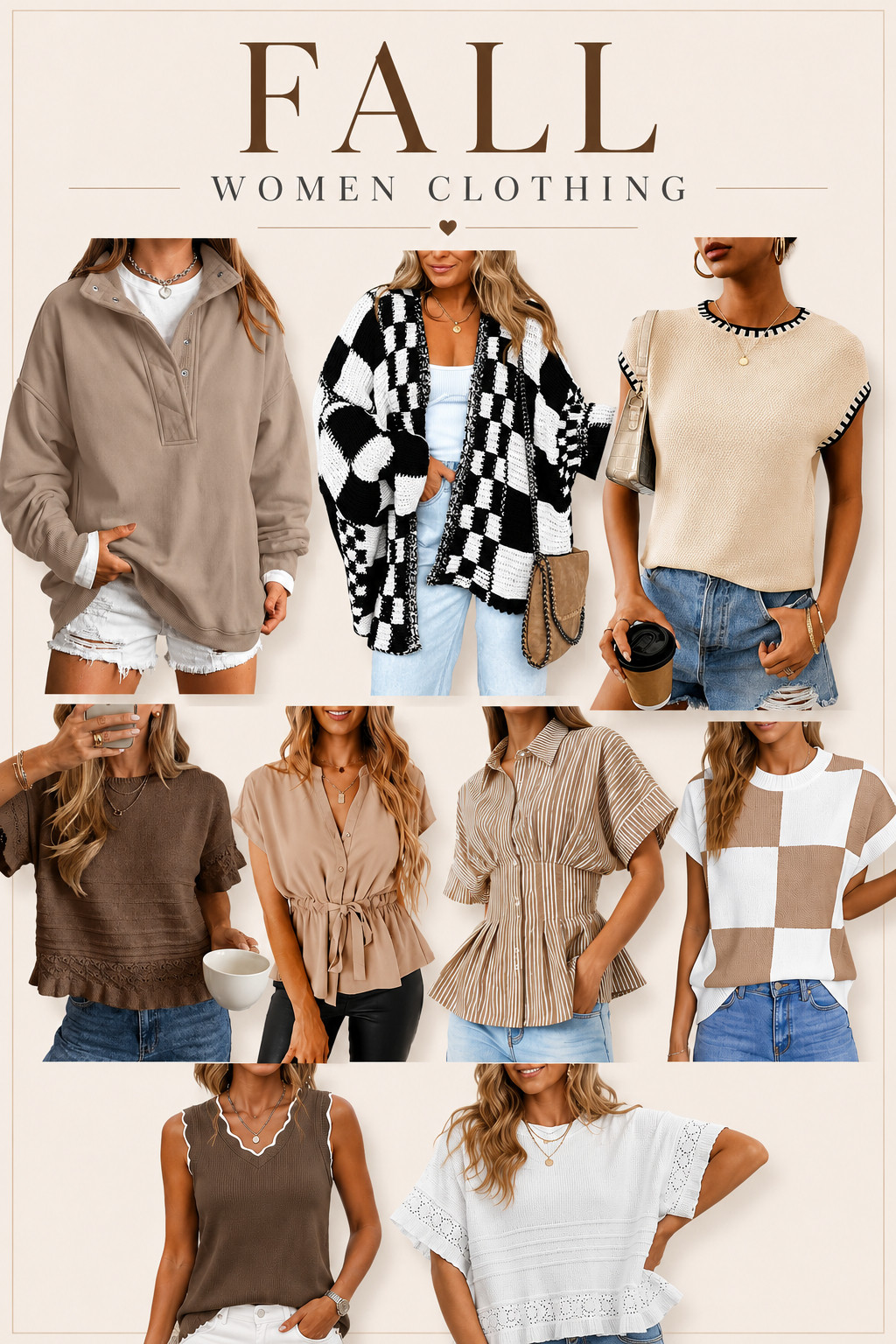 Fall closet refresh loading 🤎🍂 These easy neutrals are perfect for that in-between weather—cute knits, effortless layers, and tops you can style with denim all season long. Linking all my fall finds on LTK! ✨

#LTKFallFashion #LTKStyleTip #FallOutfits #AmazonFashion #FallFashionFinds
 

 #LTKootd #LTKSeasonal #LTKMidsize