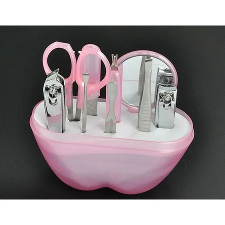 Fancynova 9Pieces/Set Stainless Steel Nail Clippers Manicure Pedicure Ear Pick Nail Cutter Set with Apple Box for Gift Home | Walmart (US)