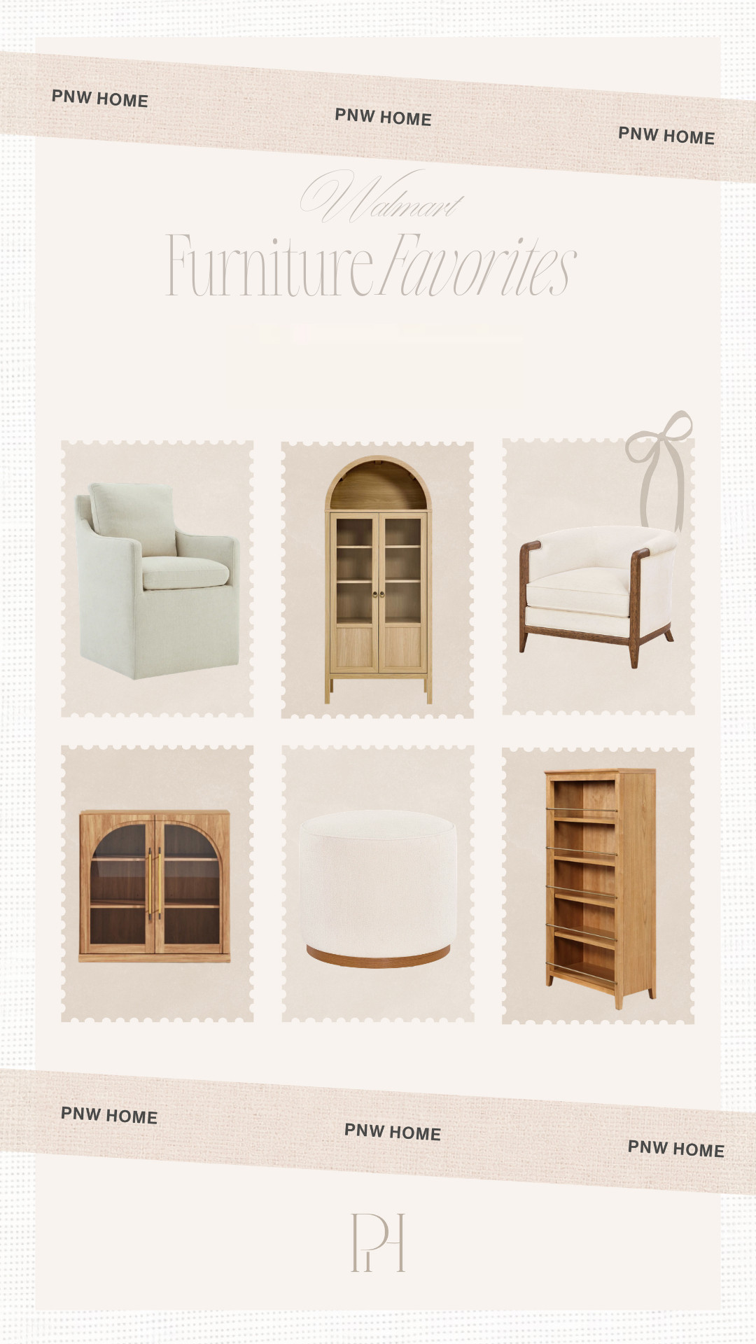 Walmart furniture favorite favorites perfect for the neutral home!

arched cabinet, display cabinet, upholstered dining chair, boucle ottoman, round ottoman, footrest, footstool, white ottoman, neutral furniture, living room furniture, wood bookshelf, upright cabinet, glass door cabinet, white accent chair, ivory armchair, living room seating 

 #LTKSeasonal #LTKHome