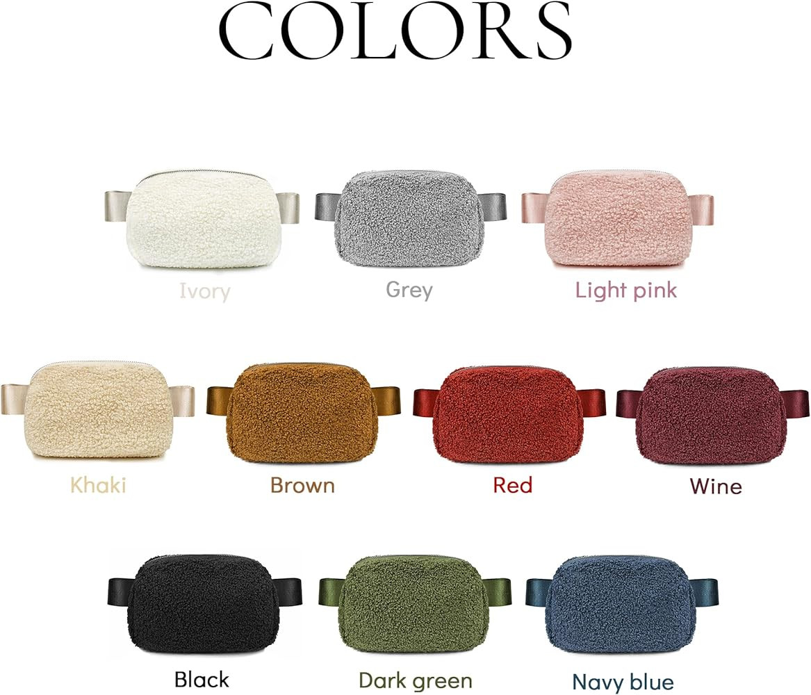 YOSHUYUKI Mini Everywhere Belt Bag Fleece Sherpa Small Size Fanny Pack Crossbody Bags for Women T... | Amazon (US)