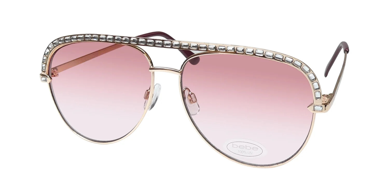 BEBE BBOP1033 SUNGLASSES PILOT SHAPE EYEWEAR 100% UV RAYS PROTECTION HIP & CHIC | Walmart (US)