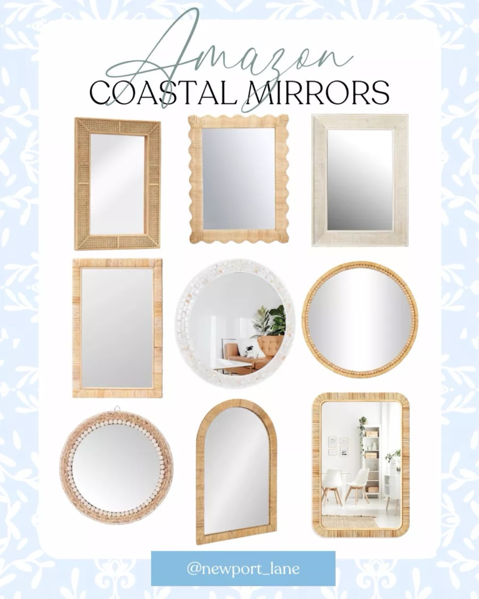 Coastal mirrors all from Amazon! A mix of rectangle, circle, and arched! Scalloped, rattan and more!! Love these!!
8/1

#LTKStyleTip #LTKHome