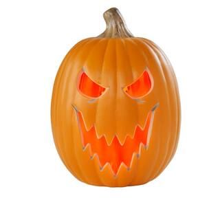 Home Accents Holiday 12 in. Plug-In LED Spooky Jack-O-Lantern 23GM52074 - The Home Depot | The Home Depot