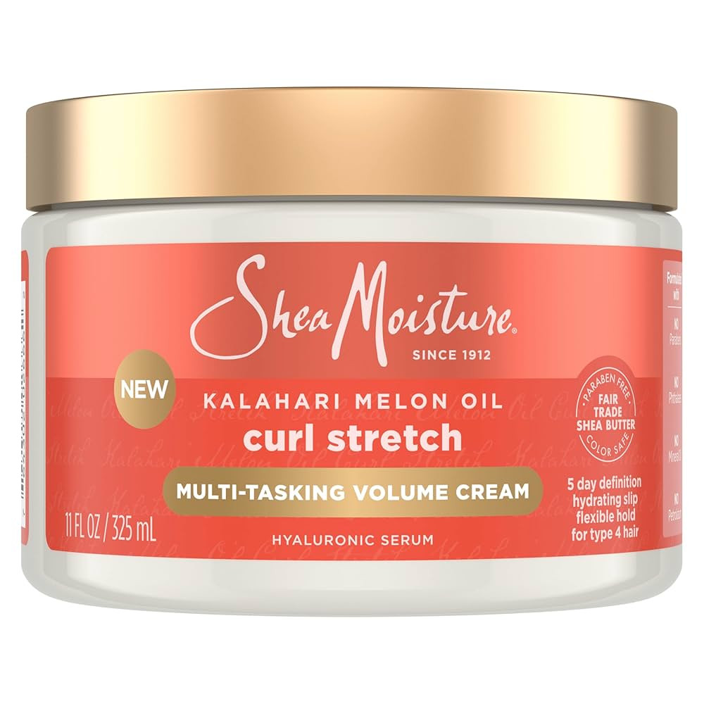 SheaMoisture Curl Stretch Multi-tasking Volume Cream Kalahari Melon Oil and a Tropical Vacation S... | Amazon (US)