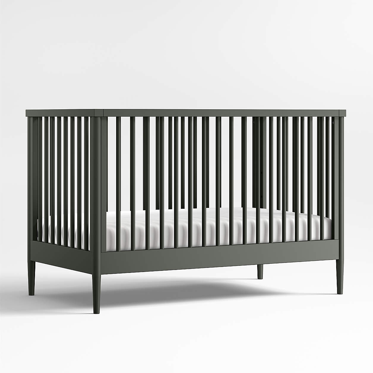 Hampshire Olive Green Wood Convertible Crib + Reviews | Crate & Kids | Crate & Barrel