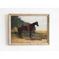 Equestrian Horse Portrait Painting, Farmhouse Decor/P487 | Etsy (US)