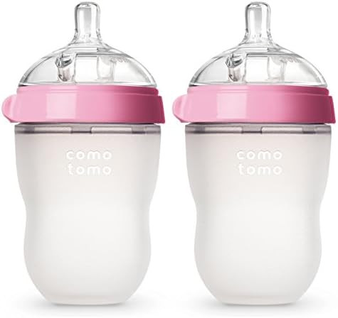 Comotomo Baby Bottle, Pink, 8 Ounce (2 Count) | Amazon (US)