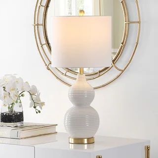SAFAVIEH Lighting 24.5-inch Emery Mosaic Table Lamp - 12" x 12" x 24.5" | Bed Bath & Beyond