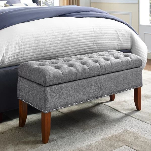 Mortensen Upholstered Flip Top Storage Bench | Wayfair North America