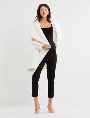 BCBGMAXAZRIA Carly Hooded Wrap Maternity Coat | A Pea In The Pod