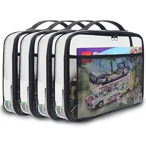 holay 4 Packs PVC Zippered Blocks Set, Toy, Clay, Board game Storage Organizer Case (Name Tag, Ma... | Amazon (US)