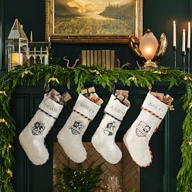 Harry Potter™ Ivory Faux Fur Stocking | Pottery Barn Teen
