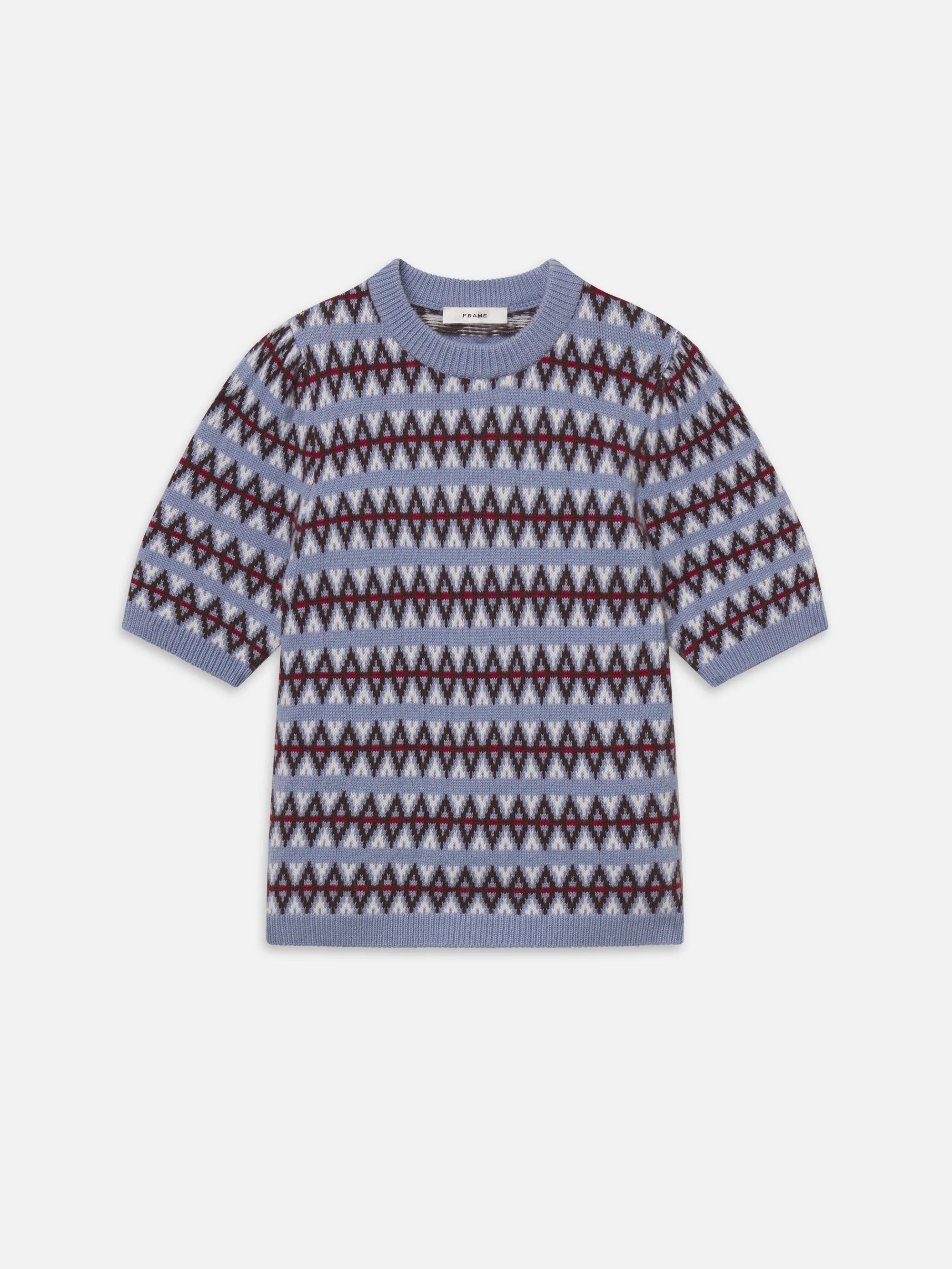 The Cashmere Crew -- Periwinkle Fairisle | Frame Denim