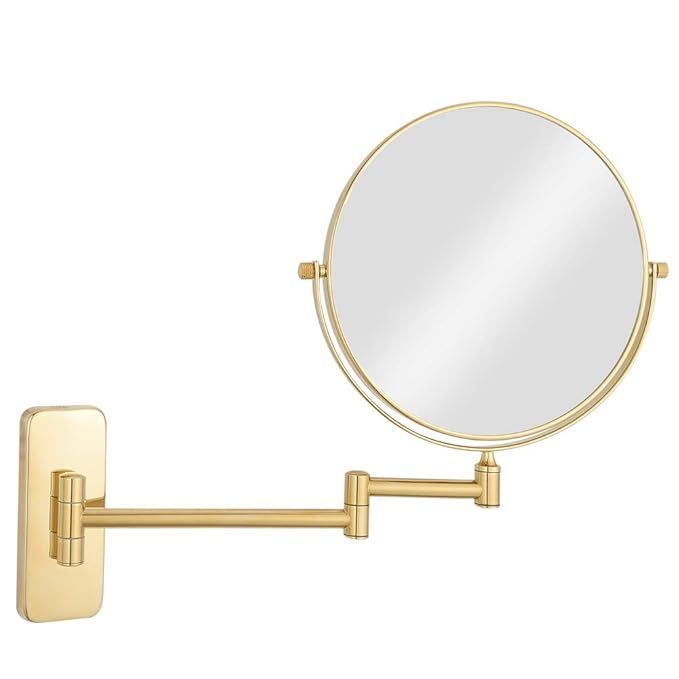 GURUN 8-Inch Double-Sided Wall Mount Makeup Mirrors with 10X Magnification, Gold Finished M1406J(... | Amazon (US)