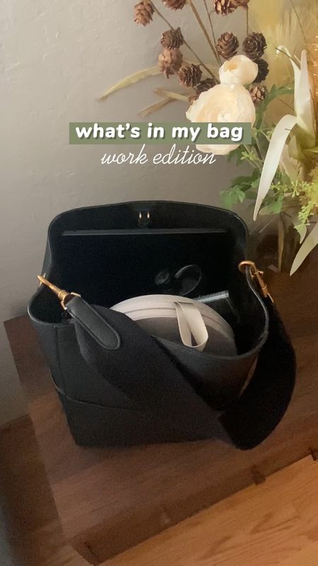 What’s in my bag: work edition with the Celine Sangle Seau. 

Including links to more affordable dupes and alternatives!

#LTKitbag #LTKworkwear