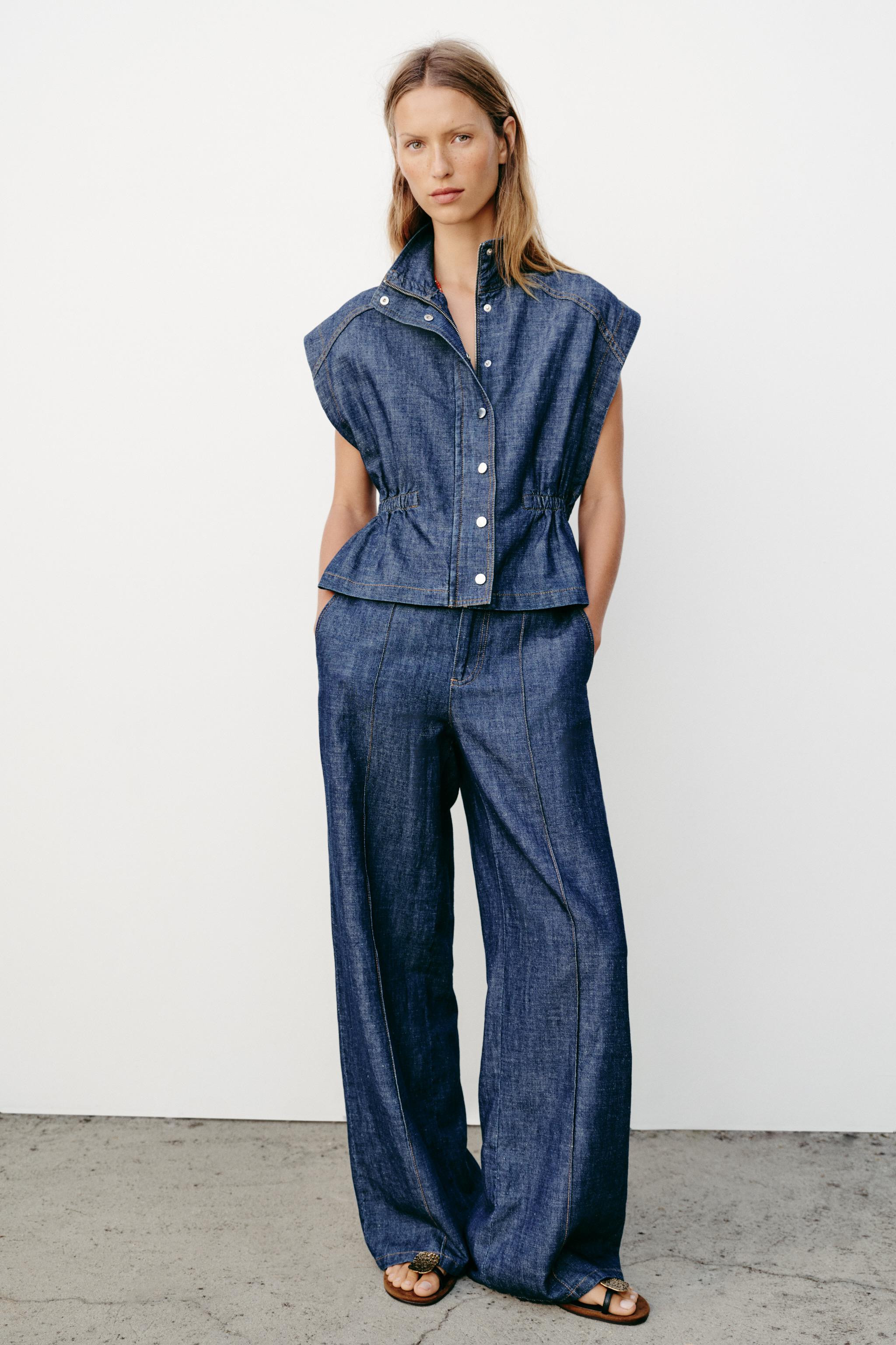 LINEN BLEND VEST AND STRAIGHT LEG PANTS SET | ZARA United States | Zara US