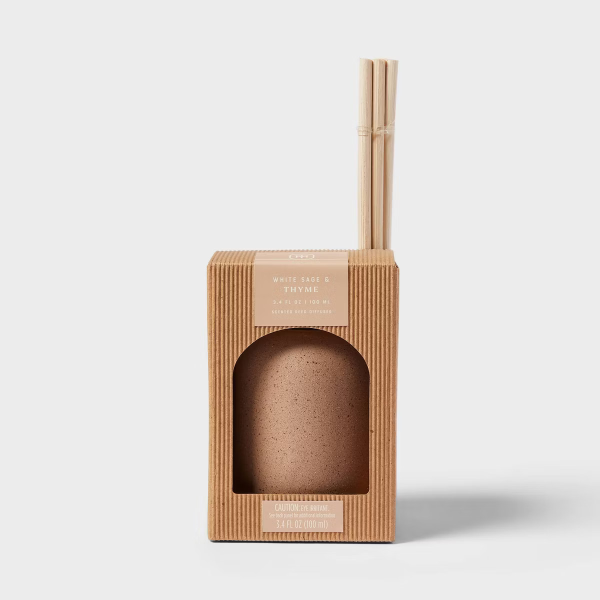 Matte Textured 100ml Ceramic Diffuser Brown/Mandarin Mist - Threshold™ | Target