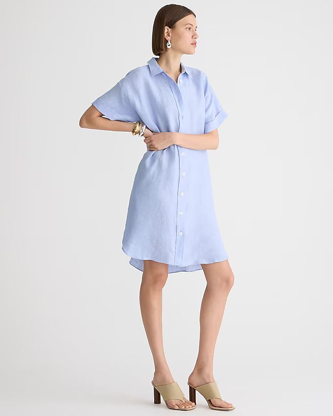 Tall capitaine shirtdress in linen | J.Crew US
