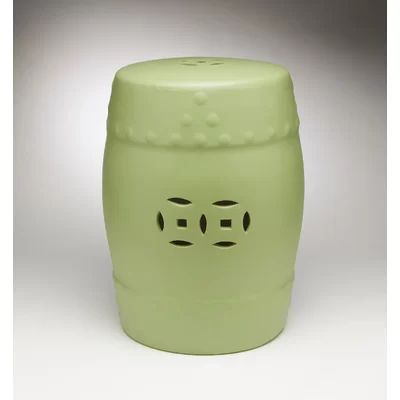 Finley Ceramic Garden Stool Bloomsbury Market Color: Green | Wayfair North America