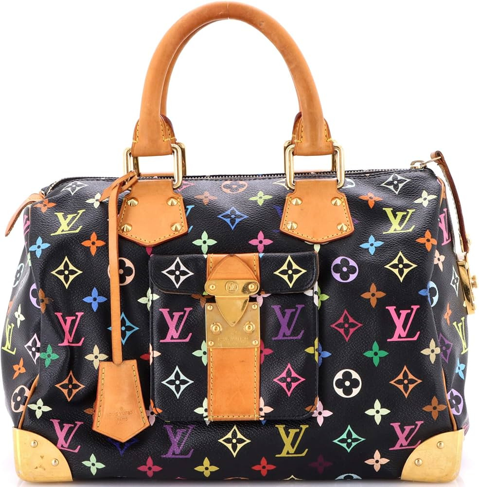 Amazon.com: Louis Vuitton, Pre-Loved Speedy Handbag Monogram Multicolor 30, Black : Amazon Luxury | Amazon (US)
