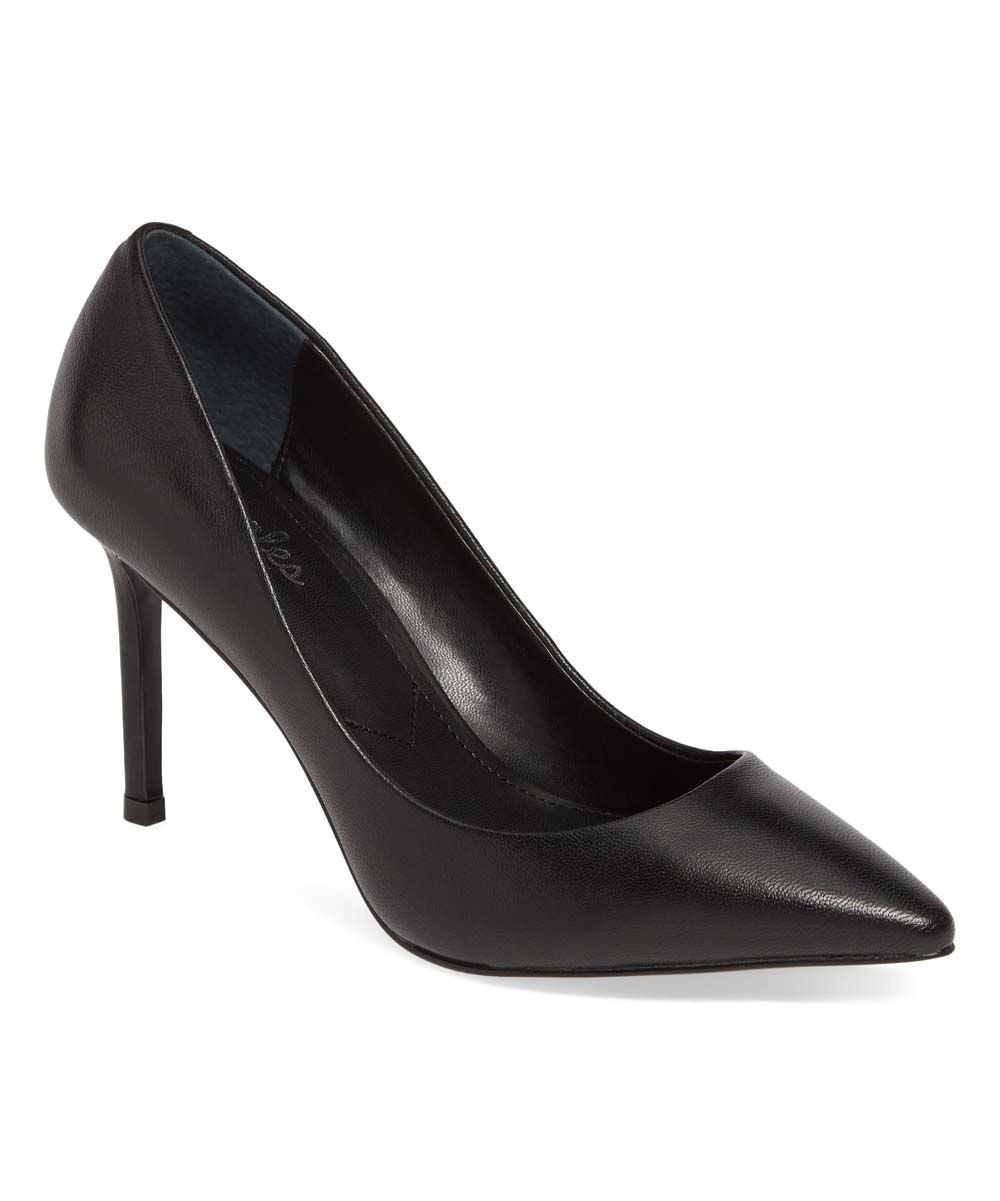 Charles by Charles David Women's Pumps BLACK-LE - Black Pointed-Toe Vicky Leather Pump - Women | Zulily