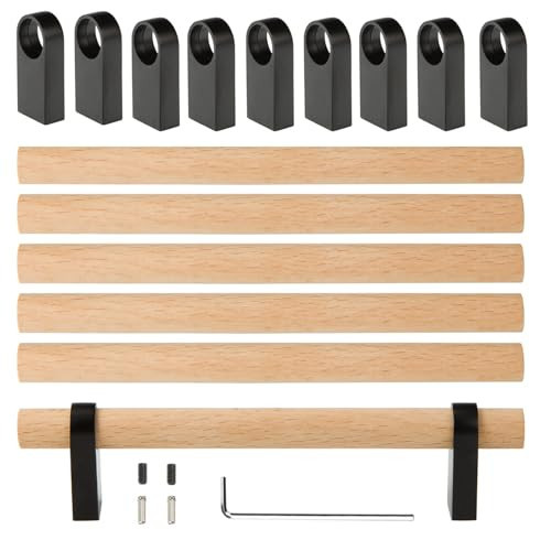 luluxing Pack of 6 Adjustable Wood Cabinet Hardware Handles,Unfinished DIY Pulls,Adjustable Furniture Wardrobe Handle Drawer Knobs Cupboard Decoration Pulls Handle | Amazon (US)