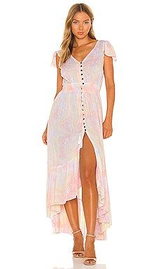 Tiare Hawaii New Moon Maxi Dress in Salmon Yellow Violet Smoke from Revolve.com | Revolve Clothing (Global)