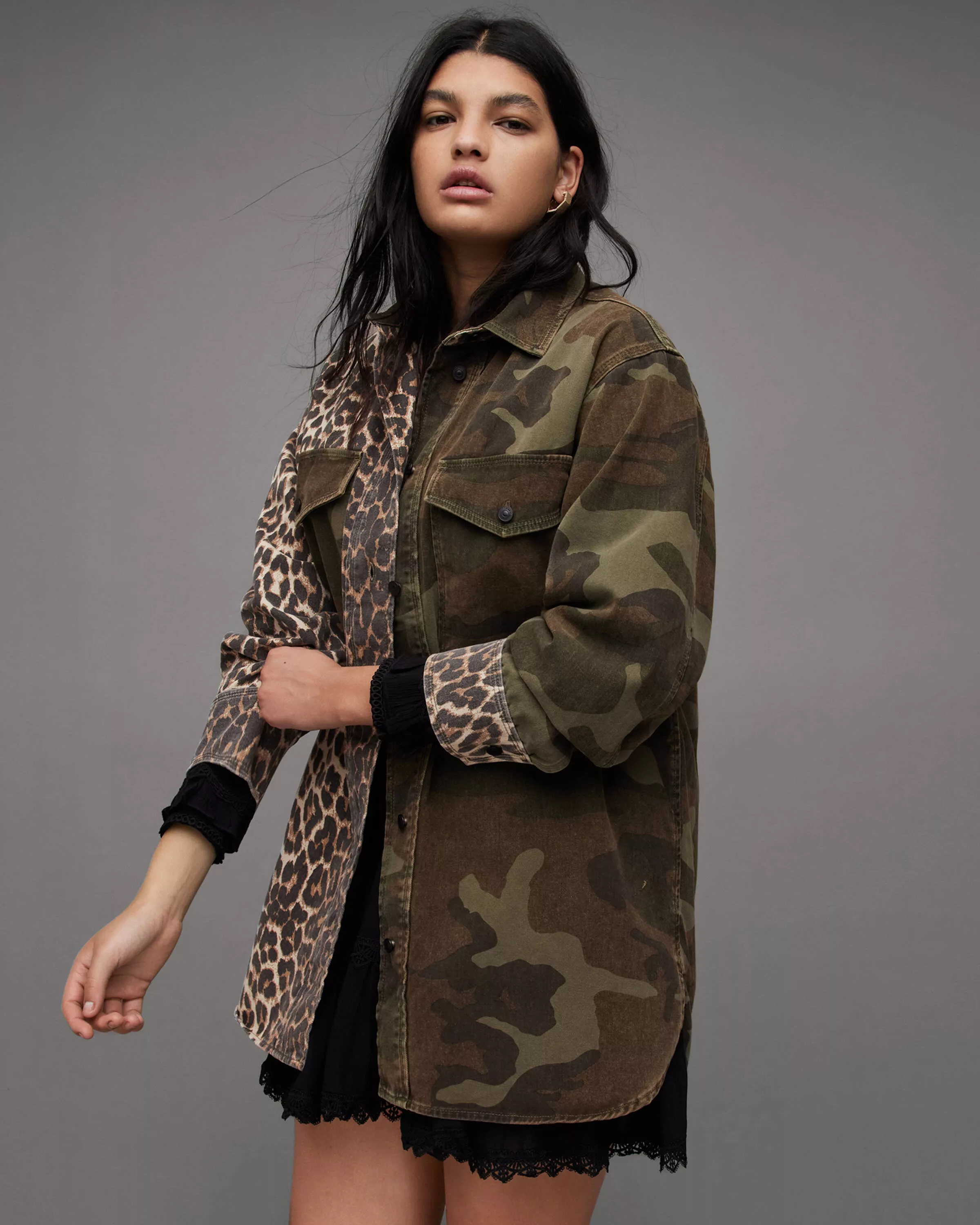 Lily Camouflage Print Mini Shacket … curated on LTK