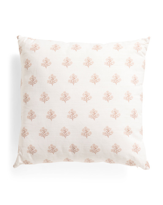 20x20 Washed Printed Cotton Blend Slub Pillow | TJ Maxx