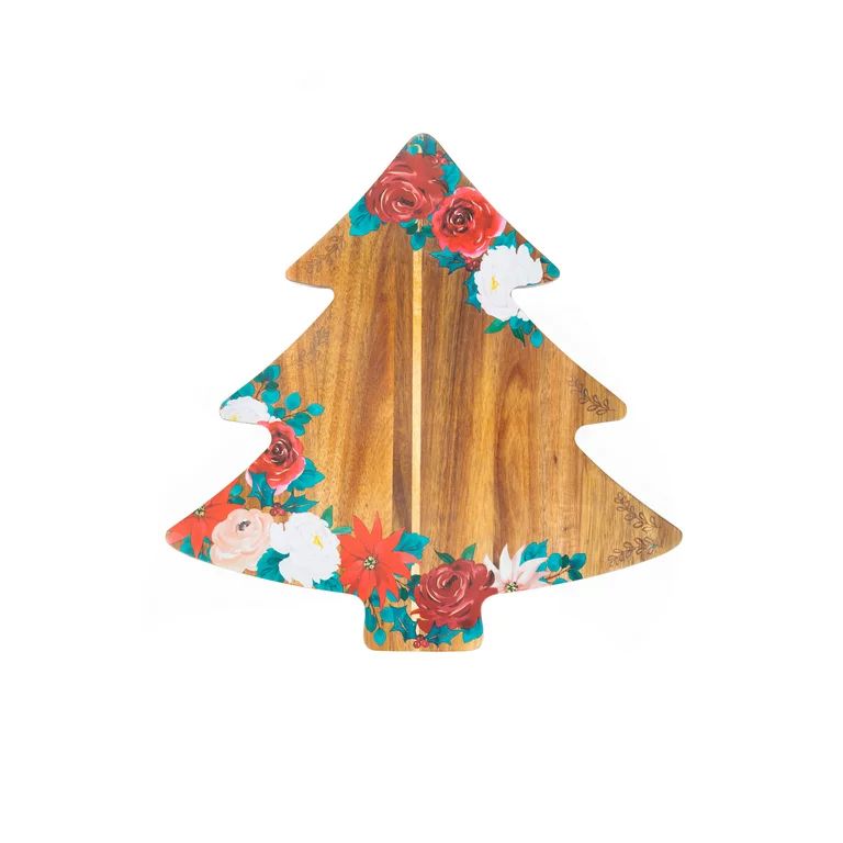 The Pioneer Woman Acacia Christmas Tree Charcuterie Board, 13.98 x 13.98 x 0.78inch - Walmart.com | Walmart (US)