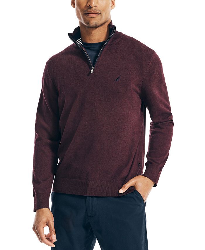 Nautica Men's Navtech Classic-Fit Jersey Knit Quarter Zip  & Reviews - Sweaters - Men - Macy's | Macys (US)