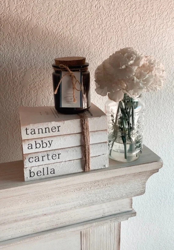 Personalized Family Name Decor  Custom Book Stacks  | Etsy | Etsy (US)