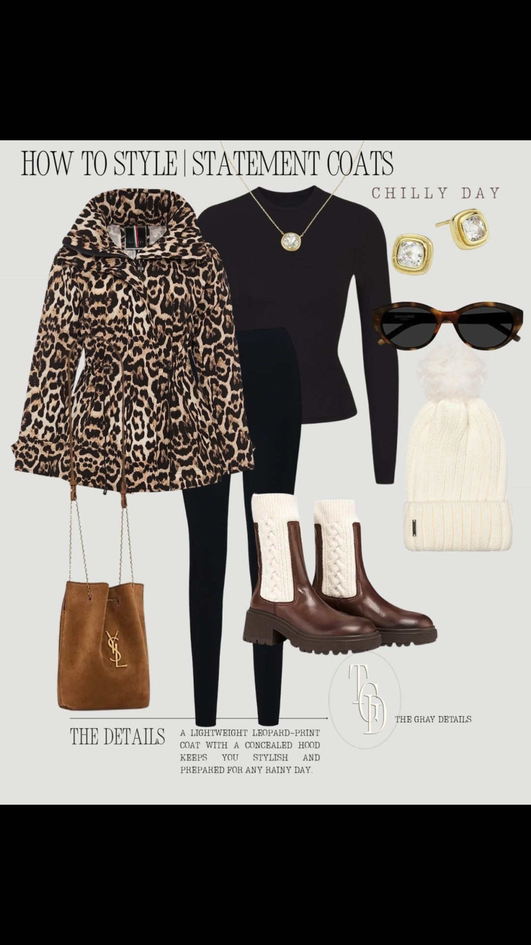Effortlessly chic for a chilly day — this leopard-print statement casual coat adds a bold touch to neutral winter layers. Styled with a sleek black top, cozy knit beanie, and chunky brown boots, it’s the perfect mix of warmth and style for cold-weather days.

leopard print coat outfit, statement coat outfit, winter outfit ideas, chilly day style, casual winter look, cozy chic outfit, brown boots outfit, animal print fashion, neutral winter layers, fall to winter transition outfit, how to style leopard print, street style winter fashion, The Gray Details style

#LTKdayinmylife #LTKTravel #LTKgrwm
