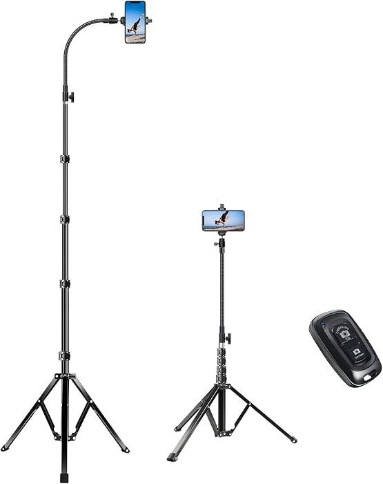 elitehood 81" Tall Tripod Stand for iPhone with 17in Adjustable Gooseneck | Amazon (US)