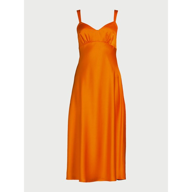 Sofia Jeans Women's and Women's Plus Slip Dress, Mid Calf Length, Sizes XS-5X | Walmart (US)