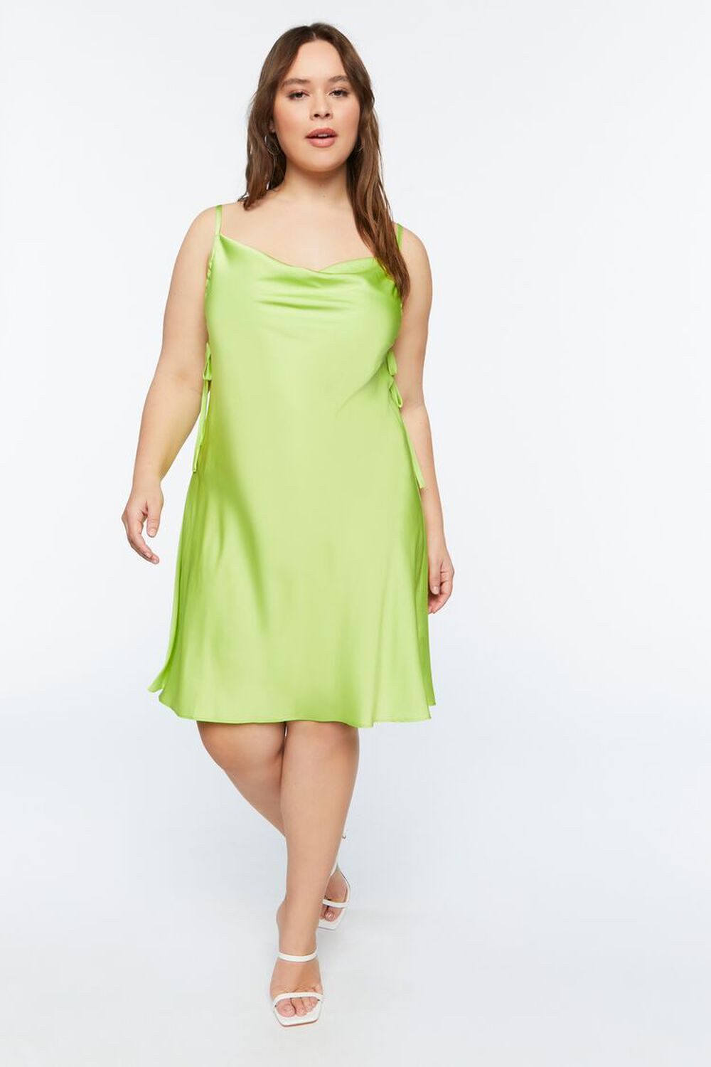 Plus Size Cowl Neck Satin Slip Dress | Forever 21 (US)