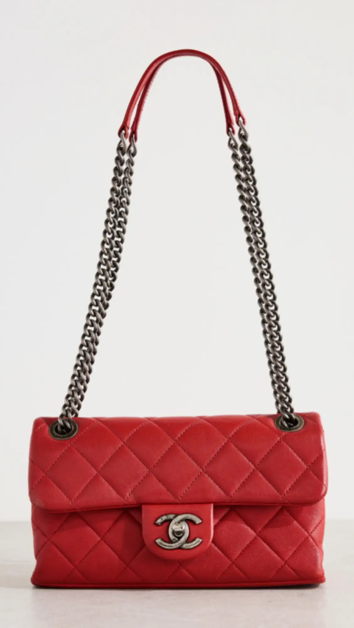 Chanel Red Calfskin Flap Bag | Shopbop