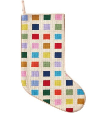 Peking Handicraft Color Block Embroidered Needlepoint Holiday Stocking | Dillard's | Dillard's