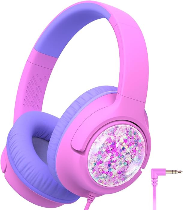 iClever Kids Headphones with Cord, 85dBA Safe Volume Wired Headphones for Kids, Stereo Sound Fold... | Amazon (US)