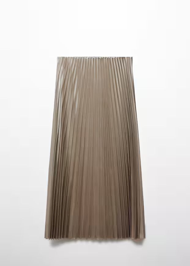 Metallic pleated skirt | MANGO (US)